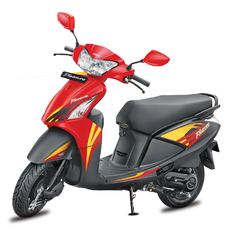 Pleasure scooty on sale red colour